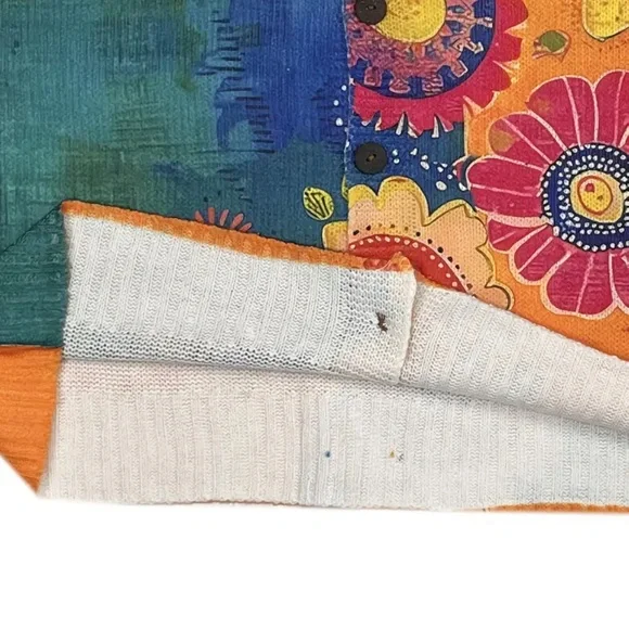 Colorful Floral Women's Sweater - Picture 11 of 13